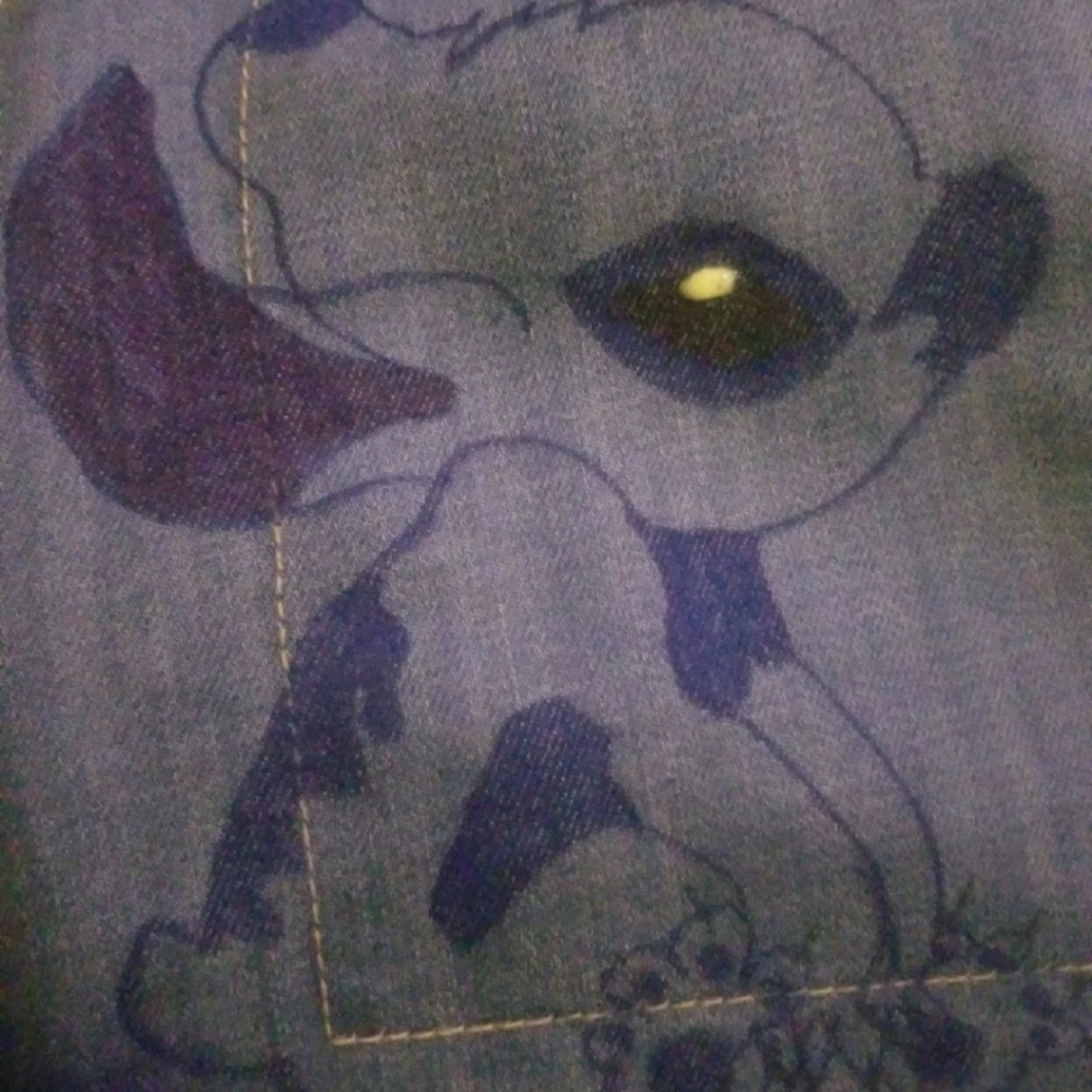 Hand made stitch design jeans